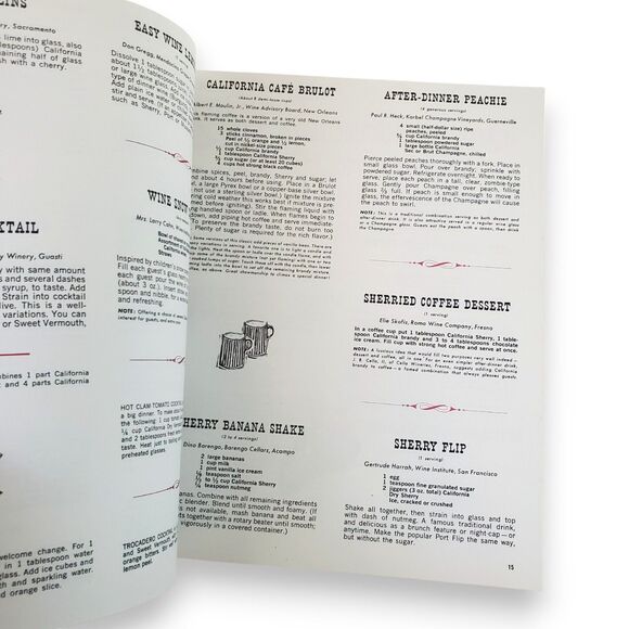 Favorite Recipes of California Winemakers 1981 Paperback Cookbook Illustrated - Picture 12 of 16